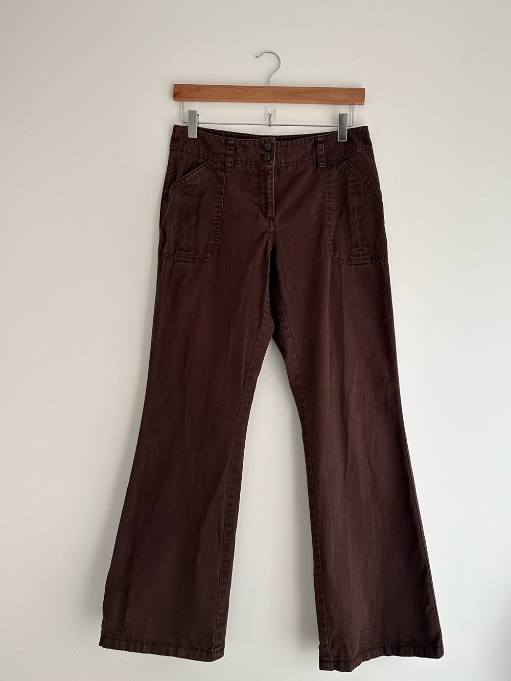 Rafaella Brown Wide-leg Casual Pants